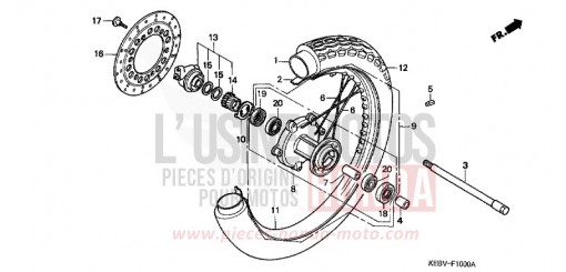 ROUE AVANT CA125X de 1999